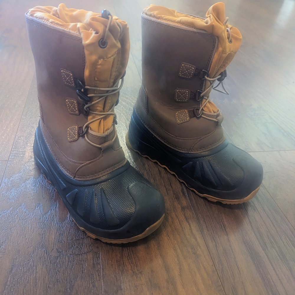 Kids UGG Waterproof Winter Boots - Brown and Orange